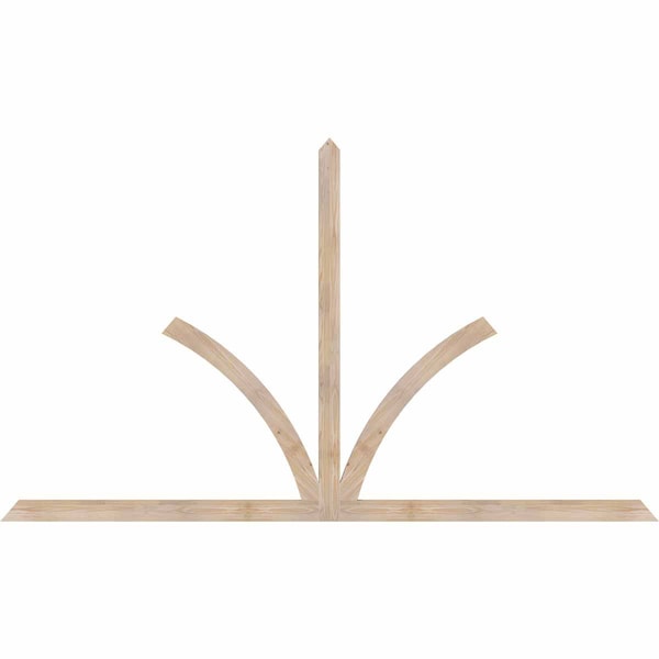 Ekena Millwork Richland Smooth Timber Gable Bracket, Douglas Fir, 108"W x 63"H x 1 1/2"D x 3 1/2"F, 14/12 Pitch GBW108X63X0204RIC00SDF - main